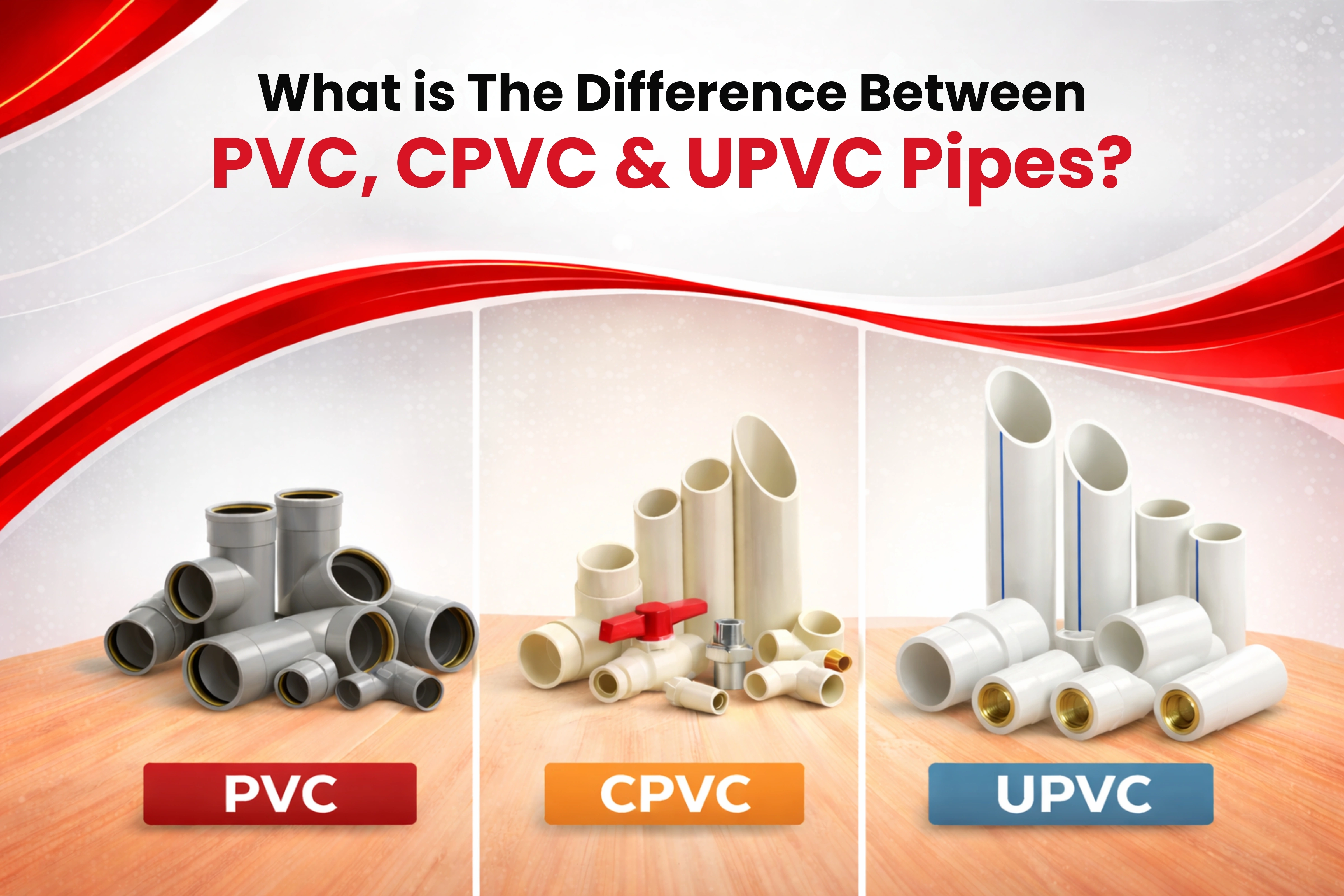 What is The Difference Between PVC, CPVC & UPVC Pipes